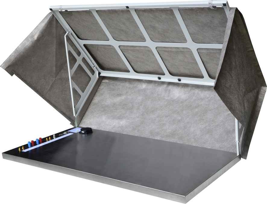 Opened shielding tent